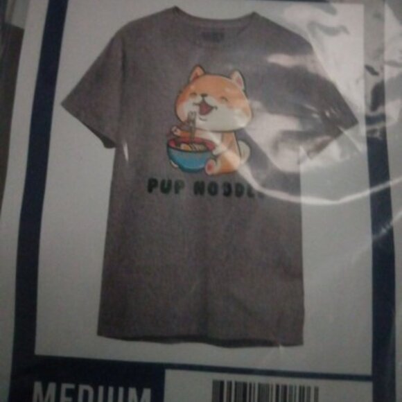 p Noodle Graphic T-Shirt Medium – Unisex Women’s & Men’s Cute Dog Cartoon Tee - Picture 1 of 2
